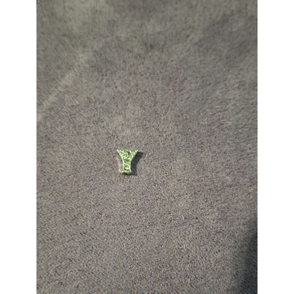 Upsilon Floating Locket Charm - Silver Tone